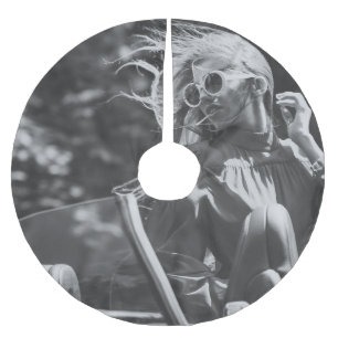 Modern Life Luxury Girl Driver Brushed Polyester Tree Skirt