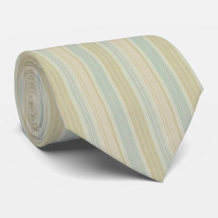 Modern Light Blue and Beige Coastal Multi-Stripe Tie