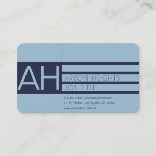 Modern Light Blue & Blue Business Card