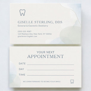 Modern Light Blue Dentist Office Appointment Business Card