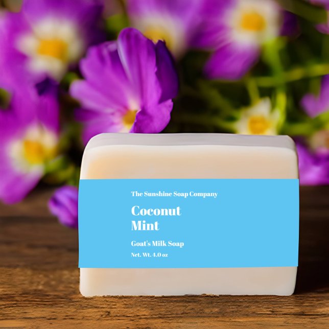 Modern Light Blue Soap Belly Band Invitation Belly Band (Creator Uploaded)