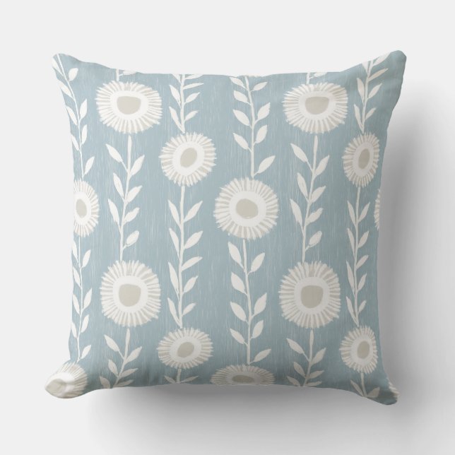 Modern Light Blue Throw Pillow (Front)