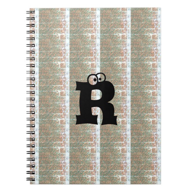 MODERN LIGHT BROWN Black CUTE Spiral Photo  Notebo Notebook (Front)