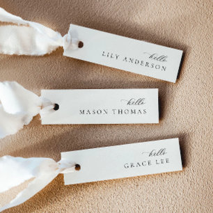 Modern Light Cream Wedding Place Card