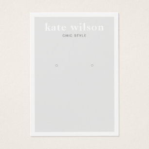 Modern Light Grey Earring Display Card