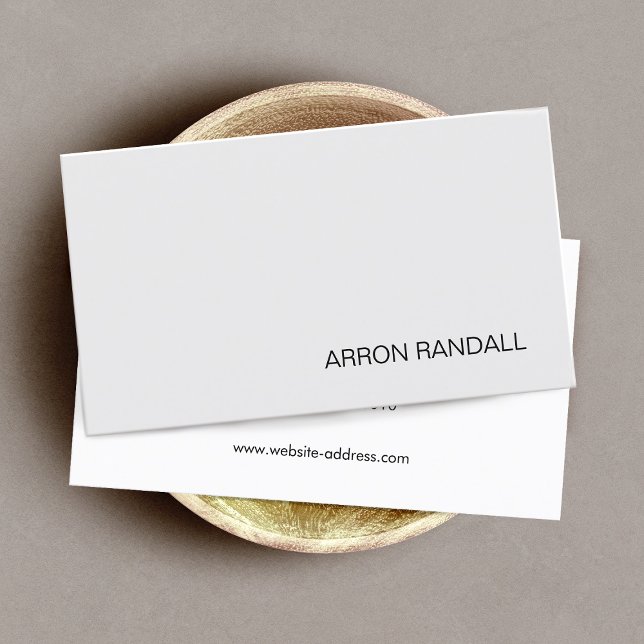Modern Light Grey Professional Networking Business Card (Creator Uploaded)