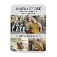 Modern Light Grey Save the Date Wedding 3 Photos