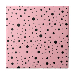 Modern Light Pink & Black Decor   Pink Decorative Ceramic Tile