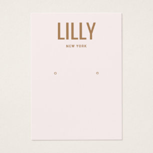 Modern Light Pink Earring Display Card