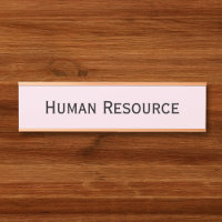 Modern Light Pink Office Room Department Name