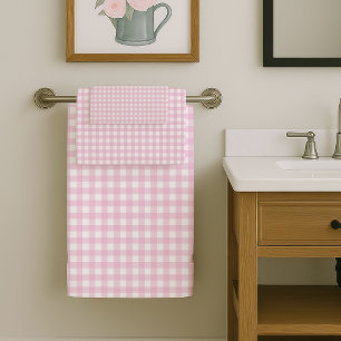 Modern Light Pink Towels Chic Cosy Bathroom
