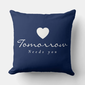 Modern Light Purple ''Tomorrow Needs You'' Cushion