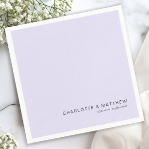 Modern Light-Purple Wedding Napkin