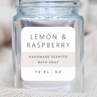 Modern light rose grey colour block product label