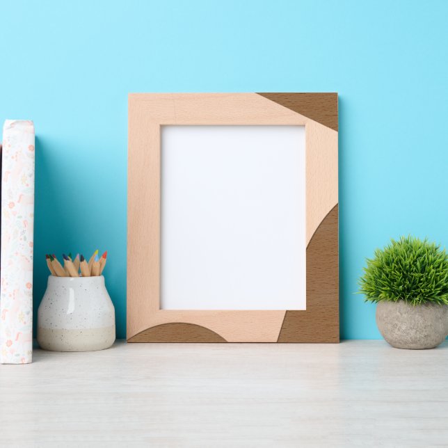 Modern Light & Shadow Minimalist Wooden Laser Etched Frames (Front)