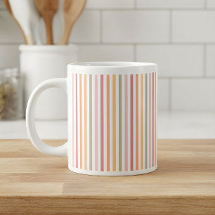 Modern light stripes large coffee mug