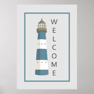 Modern Lighthouse Welcome Poster