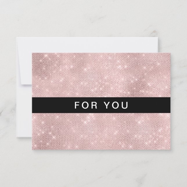 Modern Lightpink Glitter Gift Certificates  (Front)