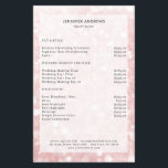 Modern Lightpink Glitter Salon Price List  Flyer<br><div class="desc">Modern,  Lightpink,  glitter,  salon,  price list flyer. Edit your product in a few minutes by adding your data. You can change the font/colour/position by "further personalisation".</div>