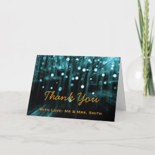 Modern Lights Glitter Confetti Sparkles Thank You