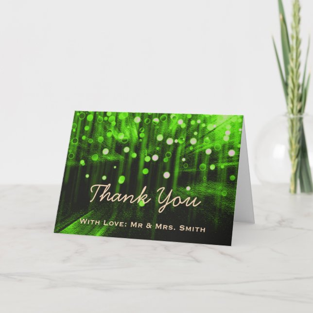 Modern Lights Glitter Confetti Sparkles Thank You (Front)