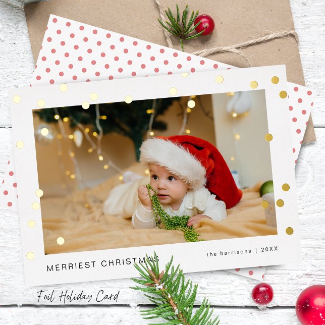 Modern Lights Photo Foil Holiday Card (Modern Lights Photo Foil Holiday Card)