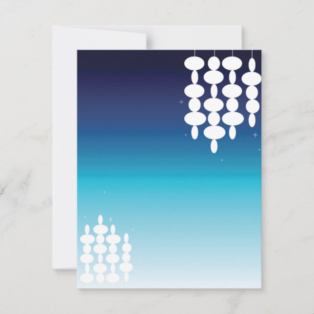 Modern Lights - RSVP card or postcard (Front)