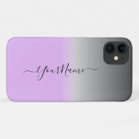 modern  lilac-grey  ombré personalised 