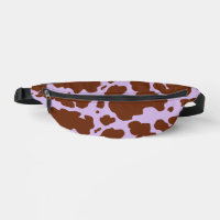 Modern Lilac Purple and Brown Cow Skin Print