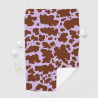 Modern Lilac Purple and Brown Cow Skin Print