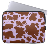 Modern Lilac Purple and Brown Cow Skin Print