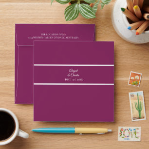 Modern Lilac wedding invitation Envelope