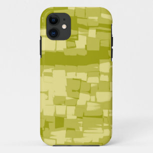 Modern lime cubism background iPhone 11 case