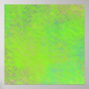 Modern Lime Green Marbled Art Poster