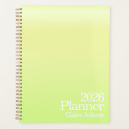 Modern Lime Green Ombre Planner