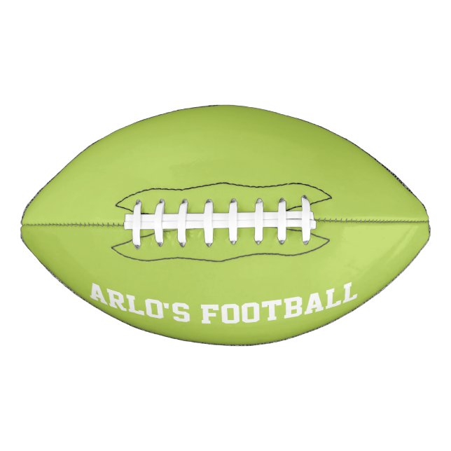 Modern Lime Green Personalised Kid's Football (Front)