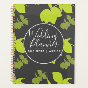Modern Lime Lemon Silohuette Wedding Planner