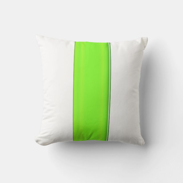 MODERN LIME STRIPE THROW PILLOW (Front)