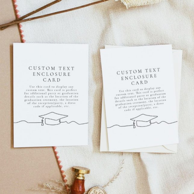 Modern Line Art Graduation Enclosure Card (Creator Uploaded)