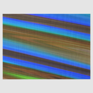 Modern Line Art Peacock Feather Colours Tissue Paper