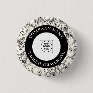 Modern Line Artwork Branding with Custom Editable  3 Cm Round Badge