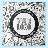 Modern Line Artwork & Your Logo w/Editable Text
