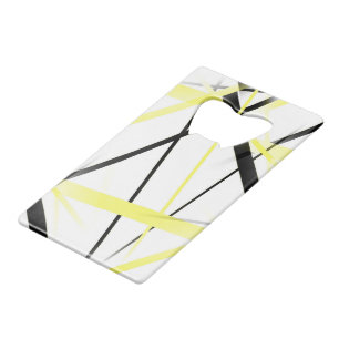 Modern Line Cool Geometry White Black Yellow