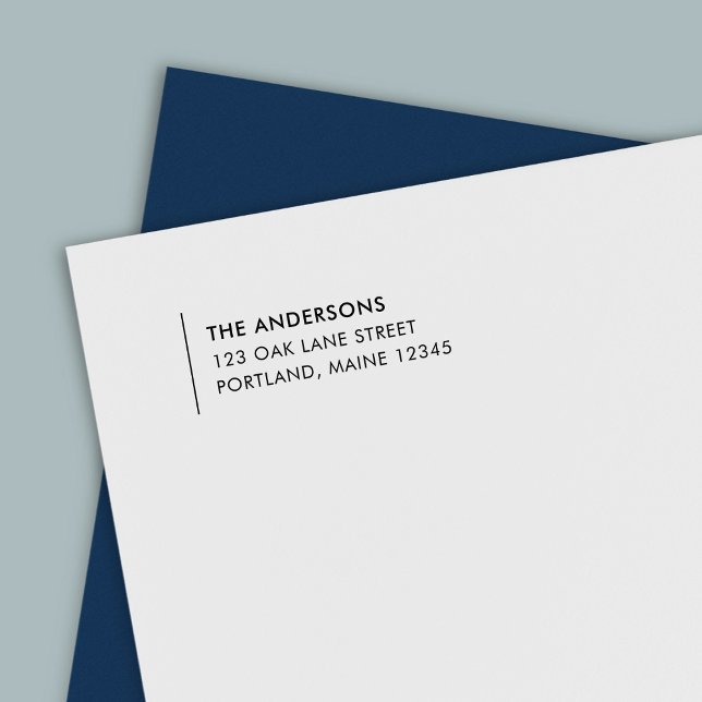 Modern Line Last Name Return Address Self-inking Stamp (Creator Uploaded)