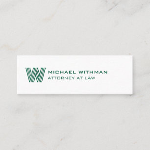 MODERN LINE MONOGRAM BUSINESS LOGO MINI BUSINESS CARD