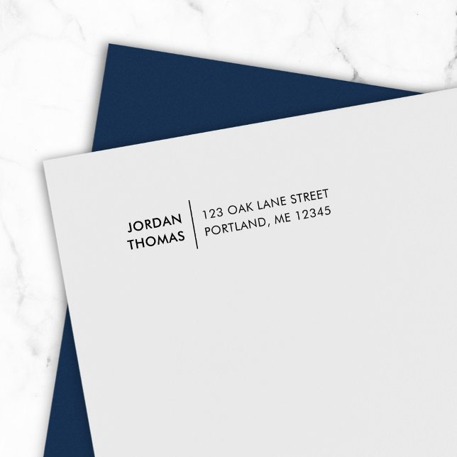 Modern Line Name Return Address Self-inking Stamp (Creator Uploaded)