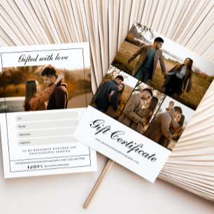 Modern Lined Photography Gift Certificate