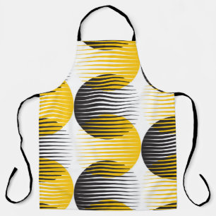 Modern lines and circle geometric seamless pattern apron