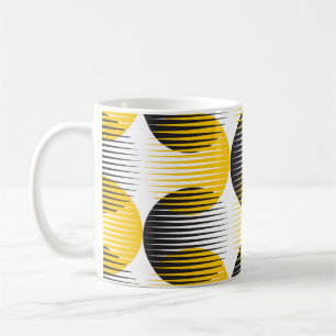 Modern lines and circle geometric seamless pattern coffee mug