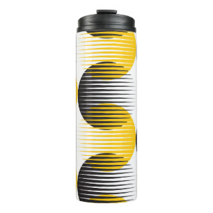 Modern lines and circle geometric seamless pattern thermal tumbler